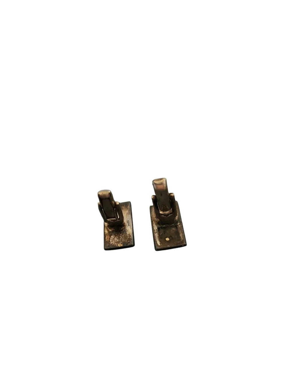 Mid Century Modern Sterling Rosewood Cufflinks Mexico Taxco Signed